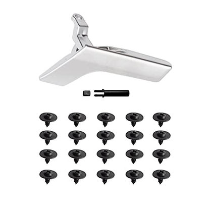 Right Matte Silver Interior Door Handle Repair Kit Inner Right Front or Inside Rear Passenger Side Compatible with Mercedes W204 X204 C250 C300 C350 C400 C63 AMG GLK250 GLK300 GLK350 - color: Silver