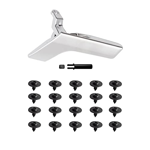 Right Matte Silver Interior Door Handle Repair Kit Inner Right Front or Inside Rear Passenger Side Compatible with Mercedes W204 X204 C250 C300 C350 C400 C63 AMG GLK250 GLK300 GLK350 - color: Silver