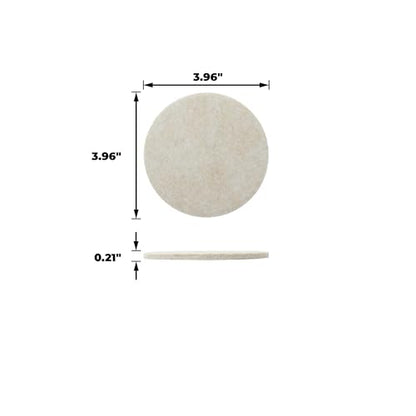 Shepherd Hardware 9921 4-Inch Heavy Duty Self-Adhesive Felt Furniture Pads, 4-Pack, Beige,Tan - size: 4 Inch