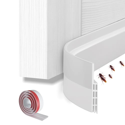 Door Draft Stopper Weather Stripping: Ohuhu 39" L x 2" W Under Door Bottom Seal Strip Sweep - Backing Adhesive Blocker Gap Filler Flexible Noise Insulation Draft Guard Bottom of Door Garage