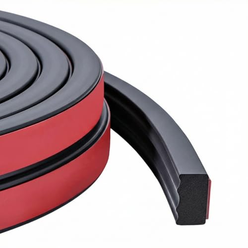 Treela 13 ft Ribbed Foam Rubber Seal with Tape, 0.625x0.375 Inches, Self Adhesive Epdm Foam Rubber Weather Strip, Suitable for Ships, Cars, Rvs, Ships, Garage Doors/Windows, Black - size: 13ft, style: 0.625x0.375in