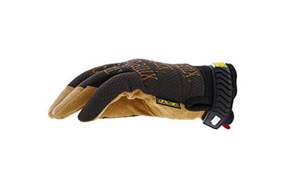 Mechanix Wear Original Leather Gloves - Durable Synthetic Leather Gloves for Protecting Hands - Comfort Fit - Breathable - Abrasion Resistant - Machine Washable - Brown/Black - Large - size: Large