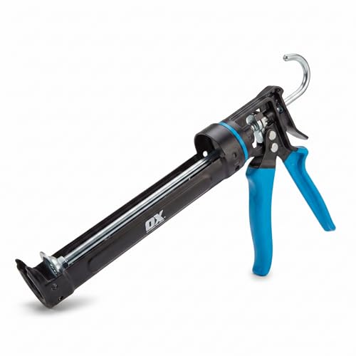 OX Pro 10 oz Heavy Duty Caulking Gun 12:1 Thrust Ratio - 10 oz Caulk Gun Manual Dispenser Sealant Adhesive - Pistola De Caulking - size: 10-ounce