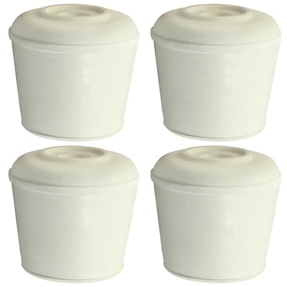 4pcs 1-1/2 Inch Round Chair Leg Tips Caps, Non-Slip Rubber Chair Leg Floor Protectors, White Furniture Leg Caps Fit for 1.45"-1.5" (37-38mm) Diameter Round Feet - size: 1-1/2 Inch-White