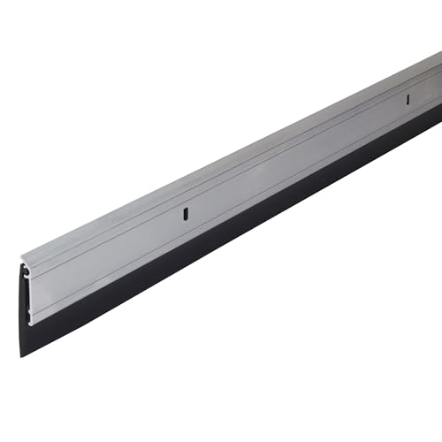 M-D Building Products 68247 All Season Aluminum Door Sweep for Bottom of Door, Heavy Duty Rubber Seal, Exterior & Interior Weather Stripping Bottom Door Seal, Commercial & Residential, (Silver, 36in) - color: Silver, size: 36 Inch