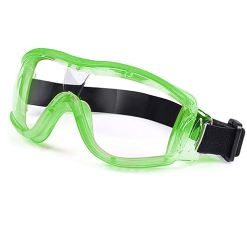 Kids Safety Goggles, Kids Lab Goggles,Soft silicone nose cushion and adjustable headband - color: Green