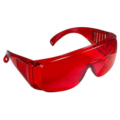 Red Safety Glasses Dental Lab Protective Goggles Over Glasses Wrap Around Clear Eye Protection Protective Eyewear Safety Goggles With Wide Vision, UV Protection, Scratch Resistant, Splash Proof