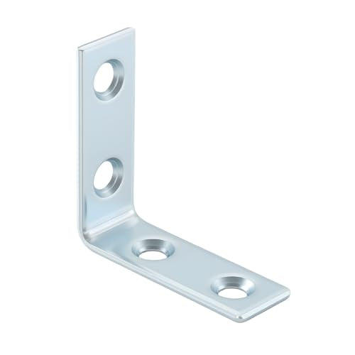 40 Pack L Bracket Corner Braces, Small Metal L Brackets for Wood, 1.5 inch Steel Joist Right Angle Brackets for Wood Shelves Chair Drawer Cabinet with Screws, Zinc Plated HOME MASTER HARDWARE - size: 1-1/2 inch Zinc-40Pack