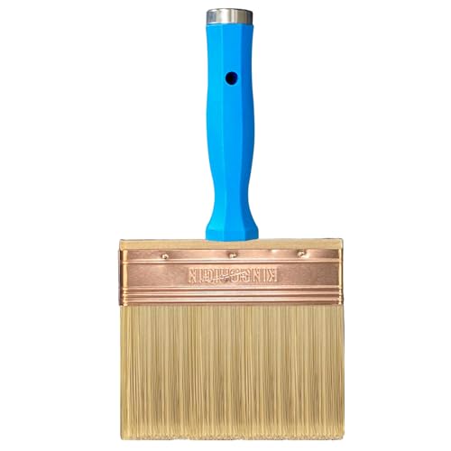 Deck Stain Brush, 5 Inch Deck Paint Brush with Threaded Handle for Extension Pole, Wide Large Brushes for Staining Wood, Fence, Walls, Lime Wash Paint Brush - color: 5 Inch