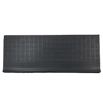 Ottomanson Bullnose Stair Treads Outdoor – Grid Heavy-Duty Non-Slip Stair Mats – Best Grip on Concrete, Brick & Textured Step – Fastening Required for Wooden & RV Steps, Pack of 5 - color: Black Square Grid - Bullnose