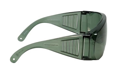 Calabria Fit Over Safety Glasses | Polarized Sunglasses Over Glasses | Wrap Around Anti-Fog | Scratch Resistant | Unisex - color: Green