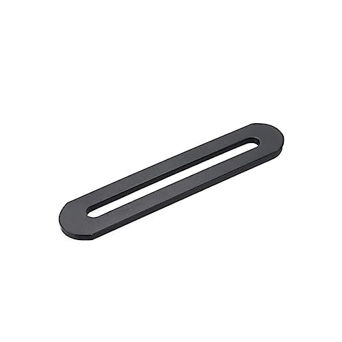 Xiaoyztan 6 Pcs Furniture Repair Fixing Plates Slotted Hole Steel Mending Plates Straight Brackets Thickened Steel Joining Plates Single Slot 3.5x0.75in Black