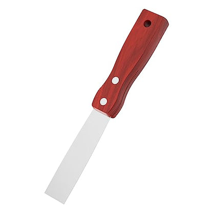 Putty Knife, 1 Inch Stainless Steel Scraper Tool, Wooden Handle Metal Spackle Knives for Drywall, Decals, Wall Paper, Floor Tile, Patching, Painting, Taping, Scraping Coating