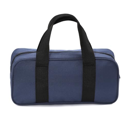 Tool Tote Bag with Wide Mouth, Waterproof Organizer, Available in Navy Blue, Black, and Khaki (2, Navy Blue)