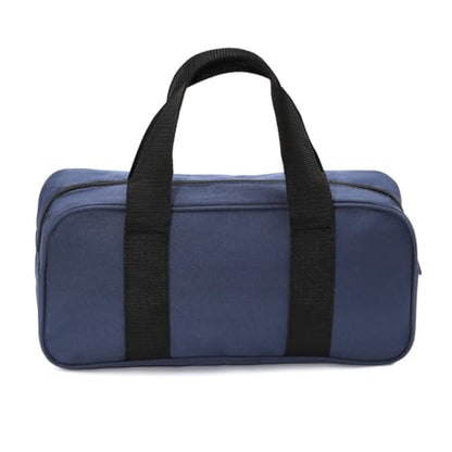 Tool Tote Bag with Wide Mouth, Waterproof Organizer, Available in Navy Blue, Black, and Khaki (2, Navy Blue)
