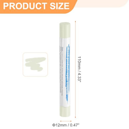 HARFINGTON 5pcs Wood Filler Sticks Wooden Wax Touch Up Furniture Repair Crayons for Scratch Hole Wood, Cream White - color: Cream White