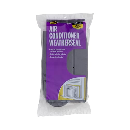 M-D Building Products 02535 2-1/4 in x 42 in Gray Foam Window Seal Strip – Air Conditioner Window Seal, Weather Stripping Foam Insulation for Window AC Units, Adhesive Foam Strip - size: 2-1/4"