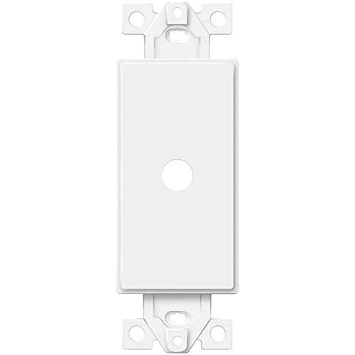 ENERLITES 0.406” Rotary Dimmer Shaft Adapter Insert for Decorator Wall Plates, 1-Gang Polycarbonate Thermoplastic, ETL Listed, 6061-W, White - size: 1 Pack, style: Wall Plate Insert