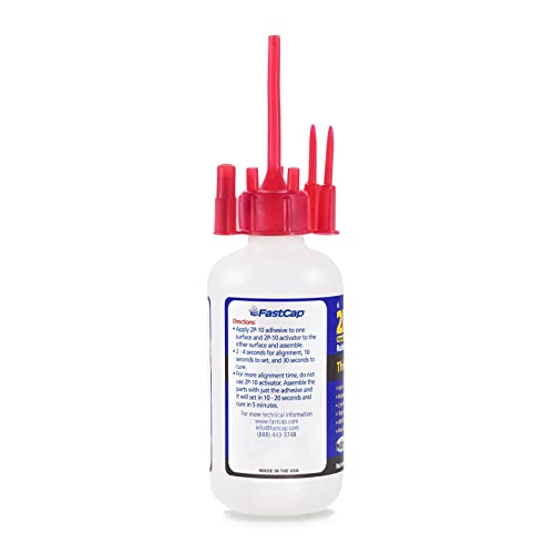 FastCap 2P-10 - Thick (RT-Rubber-toughened) – High Performance Heavy-Duty Super Glue - CA (Cyanoacrylate Adhesive) -10 oz/283g. Superior Shock Resistant. Activator Sold Separately (1-Bottle) - style: Thick RT