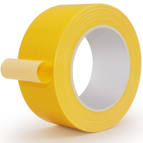Duct Tape Heavy Duty Yellow, 2 Inches x 32 Yards, Strong, Durable, Easy-Tear by Hand, No Residue, Waterproof for Home Repairs, Fixed Carpet Edge, DIY Projects - color: Yellow