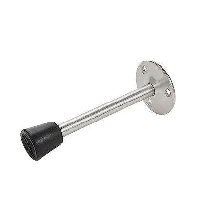 Door Stopper Stainless Steel Wall Floor Mounted Door Stop with Rubber Bumper 120mm/4.7" Length-4pcs - size: 120mm/4.7" 4pcs