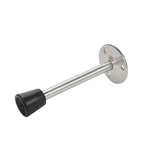 Door Stopper Stainless Steel Wall Floor Mounted Door Stop with Rubber Bumper 120mm/4.7" Length-4pcs (Pack of 2) - size: 120mm/4.7" 4pcs (Pack of 2)
