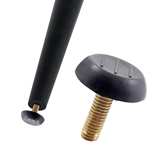 M6 Furniture Levelers Table Leg Levelers, 8 Pcs Levelling Foot Screw on Furniture Glides Foot Adjuster Mini Adjustable Feet for Legs Patio Feet - Black - size: M6