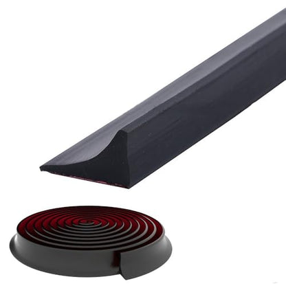 Shower Threshold Water Dam,Self Adhesive Silicone Waterproof Barrier Bathroom and Kitchen Shower Water Stopper Guard for Dry and Wet Separation Caulk Seal Strip Edge Trim (39Inch, Black) - color: Black, style: 39Inch