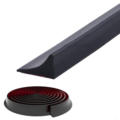 Shower Threshold Water Dam,Self Adhesive Silicone Waterproof Barrier Bathroom and Kitchen Shower Water Stopper Guard for Dry And Wet Separation Caulk Seal Strip Edge Trim(78Inch, Black) - color: Black, style: 78Inch