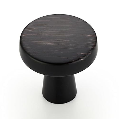 Ravinte 10 Pack Oil Rubbed Bronze Cabinet Knobs Mini Round Knobs Single Hole Solid Drawer Pulls for Dresser Drawers -1 Inch Diameter - color: Oil Rubbed Bronze