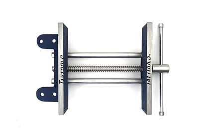 7" Light-Duty Woodworking Vise – Cast Iron Bench Vise with Trapezoidal Thread Screw & Dual Guide Bars – 6-1/8" Jaw Opening – Under-Bench Mount for Carpentry, Woodshop, and DIY Projects