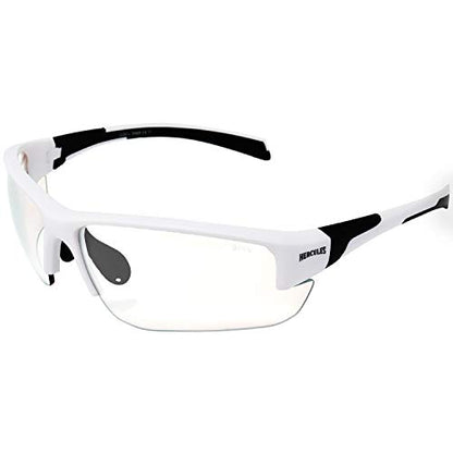 Global Vision Hercules 7 Safety Sunglasses Photochromic Auto-Darkening Clear to Smoke Lens ANSI Z87.1 - color: White