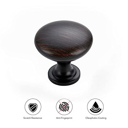 Ravinte 10 Pack Cabinet Knobs and Pulls - Oil Rubbed Bronze and Brass for Cabinets, Dressers, and Drawers - color: Oil Rubbed Bronze