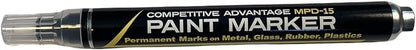 Enamel Paint Markers MPD-15 | MATTE BLACK - 1 Pack | Permanent Marks on Metal, Glass, Rubber, Plastic & more, Waterproof UV Resistant - color: Black