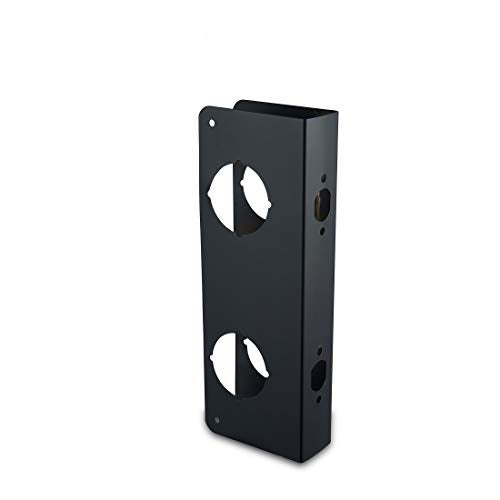 Door Guard Reinforcer, Repair Doors, Add Extra Security to Your Home and Prevent Unauthorized Entry, 5-1/2 Door Hole, 2-3/8 with Bronze Color - color: K9001-Iron Black