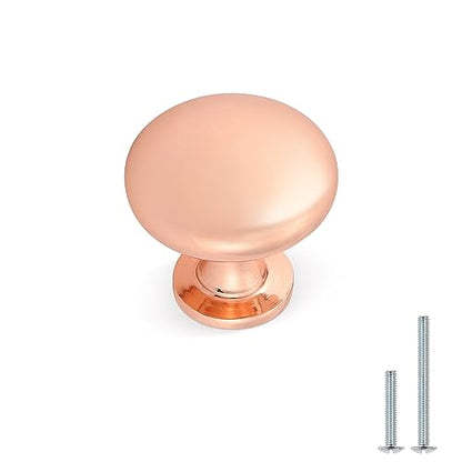 Probrico 5 Pack Single Hole Cabinet Knobs, Modern Style Drawer Pulls Rose Gold Knobs for Kitchen Bedroom Bathroom, Dresser Knob Furniture Handle Hardware - color: Rose Gold