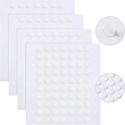 JANYUN 140 Pcs Double Sided Sticky Dots Removable Round Putty Clear Double Sided Tape for Crafts No Trace Sticky Tack Adhesive Tape (6 mm) - size: 6mm