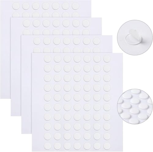 JANYUN 140 Pcs Double Sided Sticky Dots Removable Round Putty Clear Double Sided Tape for Crafts No Trace Sticky Tack Adhesive Tape (6 mm) - size: 6mm