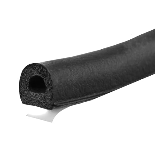 M-D Building Products 01025 17 ft. Black Small Rubber Auto & Marine Weatherseal for All Climates - size: 17 Ft.