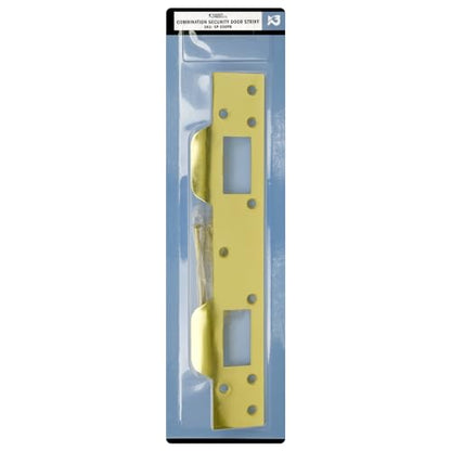 Nuk3y SP550 Combination Security Door Strike for 5-1/2 inch Hole Center (Polished Brass) - color: Polished Brass