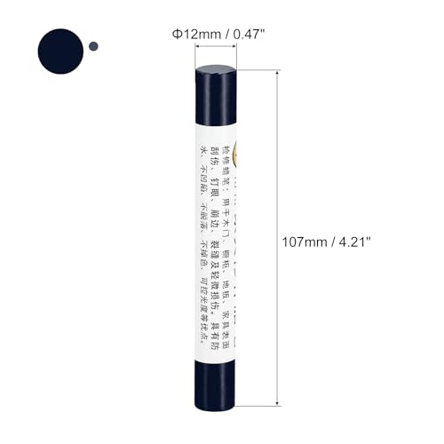 uxcell Furniture Repair Crayons, 5Pcs - Wood Wax Filler Stick, Furniture Markers Touch Up - for Scratches Holes Tables Desks Wooden Floors Cover Ups, Dark Blue