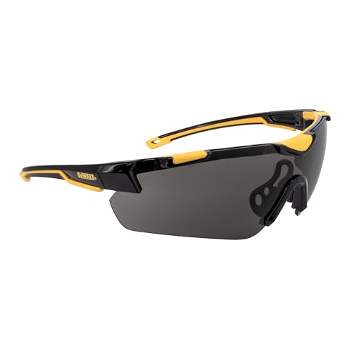 DEWALT DPG110 Chisel Unisex Trim-Fit Half Frame Protective Eyewear, Black Frame Smoke Lens - color: Black / Smoke