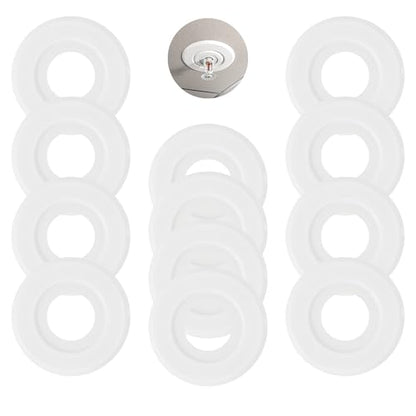 Extension Trim Ring for Recessed Fire Sprinkler Escutcheons - White Oops Ring Cover Holes Up to 5 Inches when Paired with Recessed Escutcheon - Covers Miscuts, Damaged Drywall Around Sprinkler Heads - color: White, size: 12-Pack