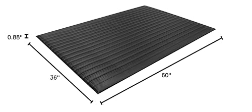 Guardian 24030502 Air Step Anti-Fatigue Floor Mat, Vinyl, 3'x5', Black, Reduces fatigue and discomfort, Can be easily cut to fit any space - size: 60"L x 36"W x 0.3"Th