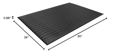 Guardian 24030502 Air Step Anti-Fatigue Floor Mat, Vinyl, 3'x5', Black, Reduces fatigue and discomfort, Can be easily cut to fit any space - size: 60"L x 36"W x 0.3"Th