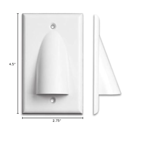 OSD Audio Pass Through Cable Bundle Wall Plate Single Gang J-Box Rigid ABS