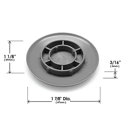 GorillaGlides CB504 Replacement Slider Cap Inserts for GorillaGlides Model CB503 2 Inch Plastic Glides (8 Caps) Snap in - size: 2 Inch