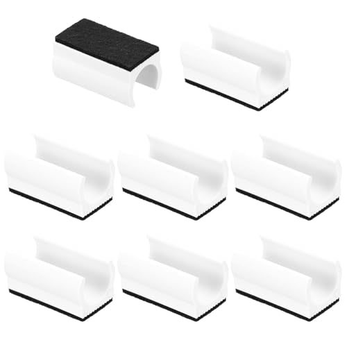 PATIKIL 8pcs Rectangle Chair Leg Cover with Felt Pad, 19mm Slide Smoothly No Scratches No Noise Furniture Feet Hardwood Protectors Tips Floor Glides Tubing Caps for Office,White Black - color: White Black, size: 19MM