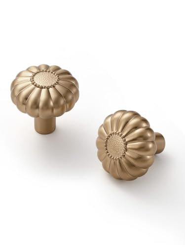 JIASENABO Champagne Bronze Cabinet Knobs 10 Pack Drawer Pulls Kitchen Cupboard Bathroom Dresser Cabinet Hardware Handles Zinc Alloy - color: Champagne Bronze, size: Knob