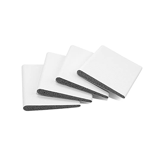 Door Corner Seals - Exterior Doorway Frame Sealing Wedge Filler - Cold Air & Draft Stopper with Heavy-Duty Adhesive - Self-Adhering Foam - Weatherstripping Accessories - White, 4-Pack - color: 4 White